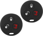 Copri Chiave Automobilistica Nero - 2x Copri Chiave Silicone - Protezione - Flessibile - Resistente ai Colpi - Altezza 5cm - Copri Chiave