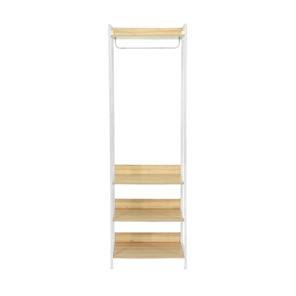Modulo armadio con 1 armadio e 3 ripiani, bianco