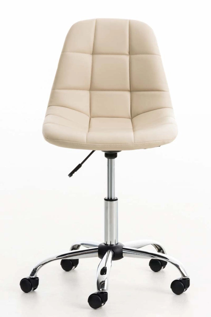 Sedia da ufficio Emil in similpelle crema