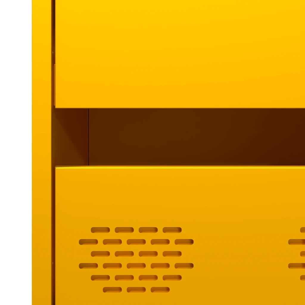 Credenza Giallo Senape 68x39x101,5 cm in Acciaio 851223