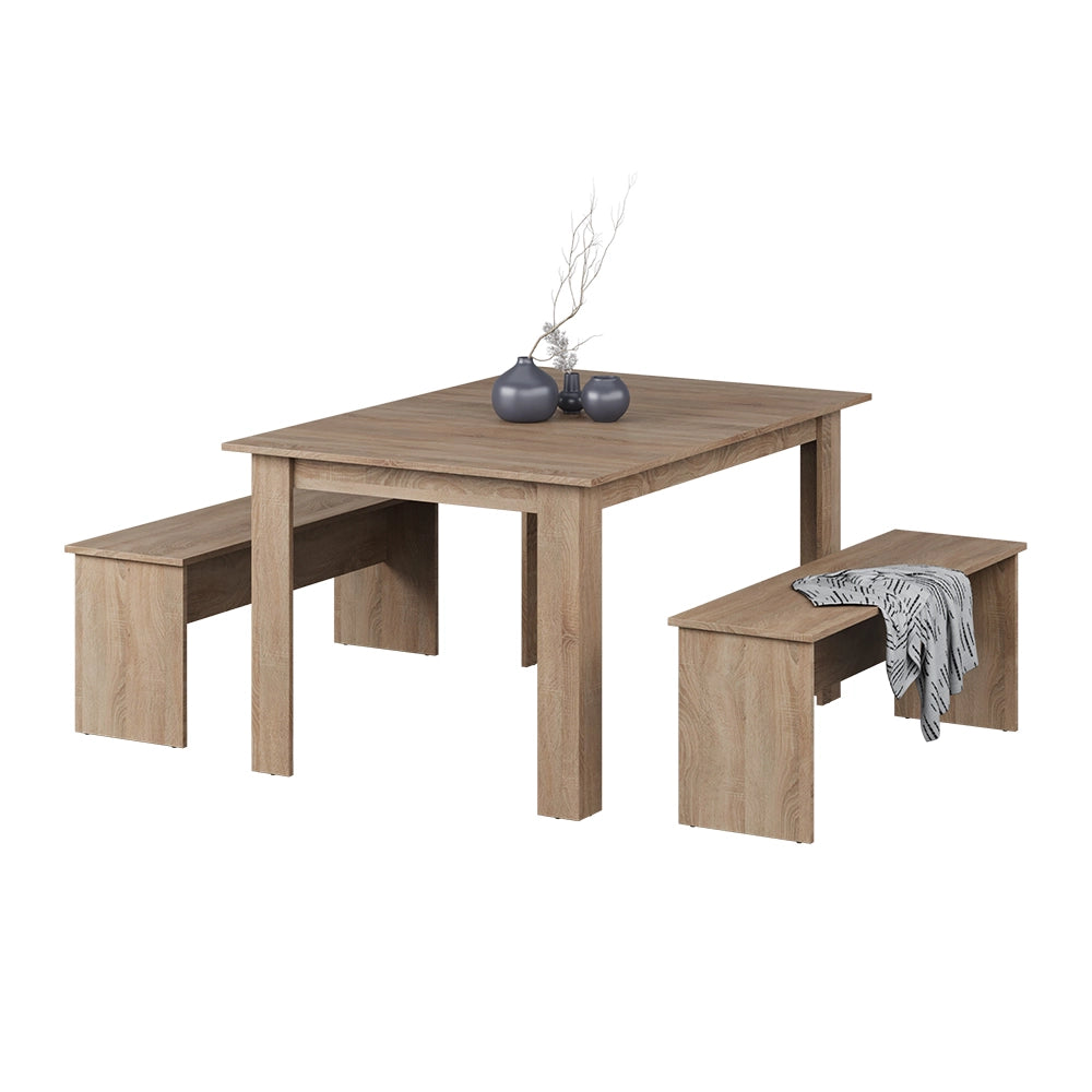 Vicco Set di tavoli da pranzo Sonoma 137.6 x 92.8 cm con 2 panche