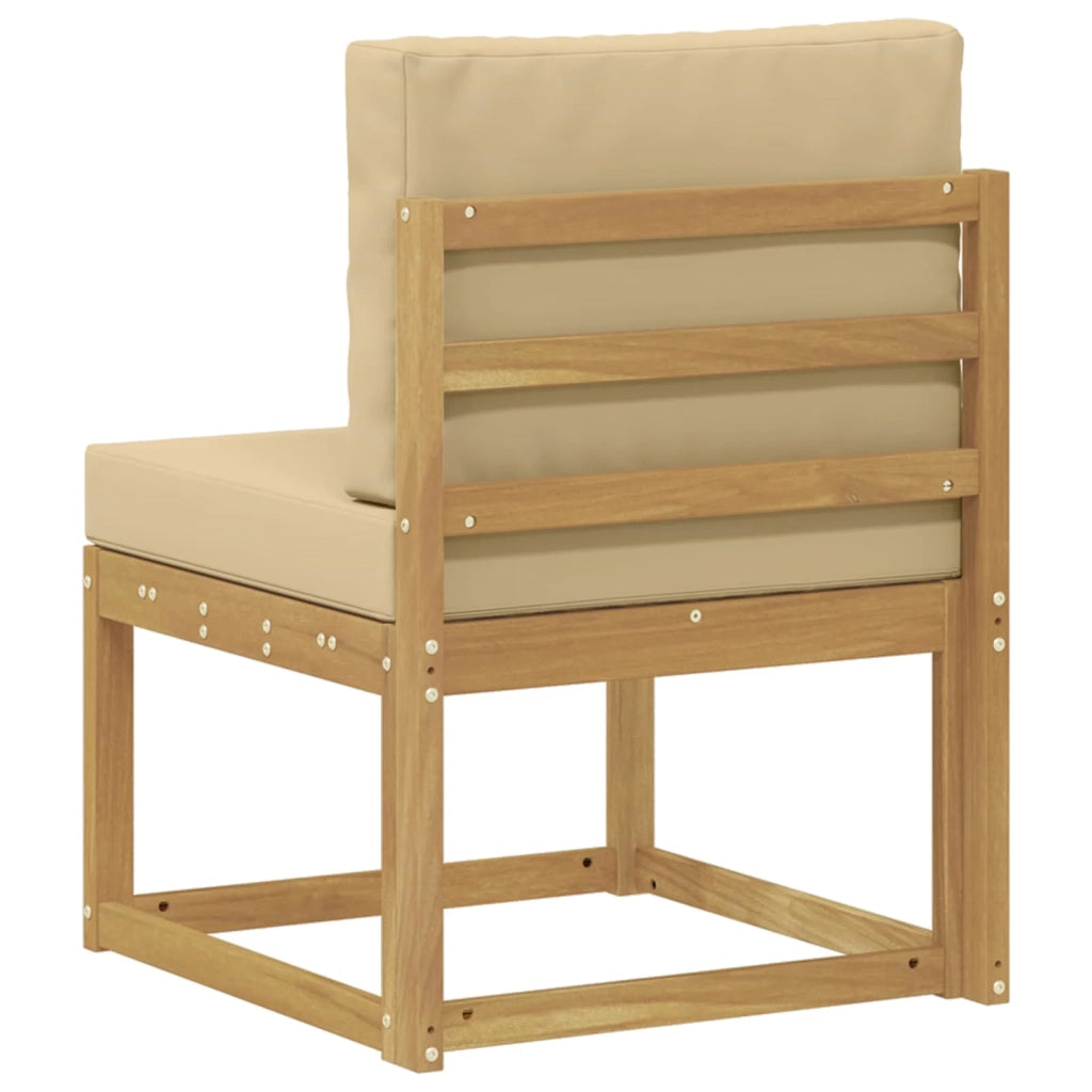 Set di divani da esterno Bianco e Beige 59 x 63 x 73 cm 901461