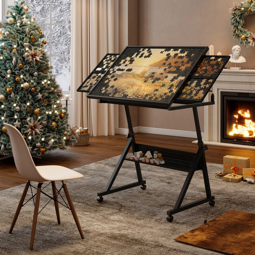 Puzzle 1500 Pezzi con Vassoio ¨C Xylo ¨C Nero, Piano in Metallo