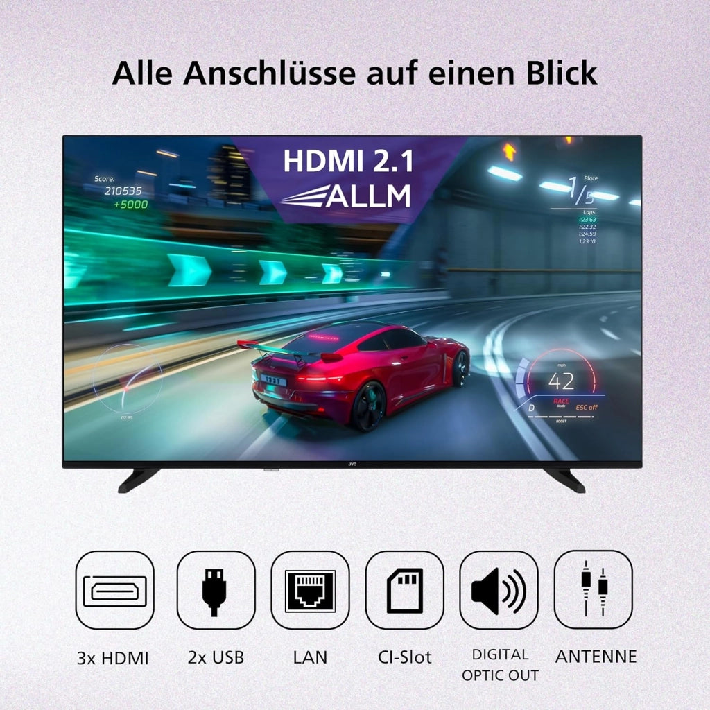 TV 43 Pollici Fire TV 4K QLED Smart TV con Dolby Vision HDR, Dolby Atmos, Controllo vocale Alexa e Triple Tuner, TV UHD LT-43VRQ3555 (2026)