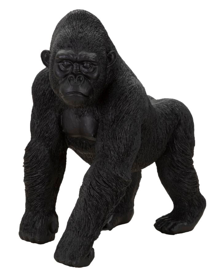 Statua Gorilla 35x37,5x21,5 cm in Poliresina Nero