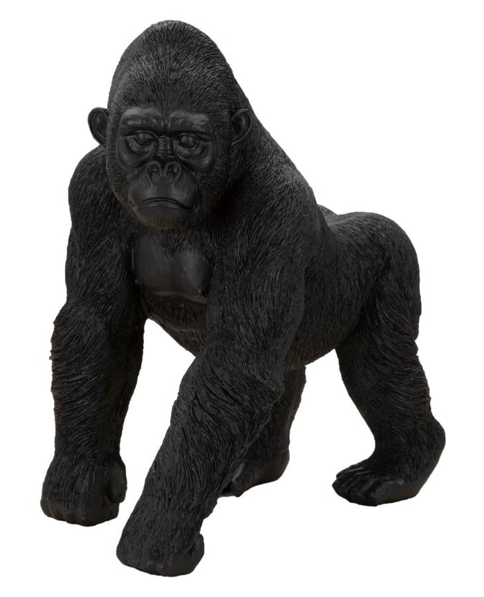 Statua Gorilla 35x37,5x21,5 cm in Poliresina Nero