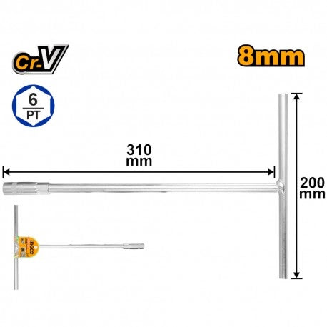 CHIAVE A T DA 8 MM