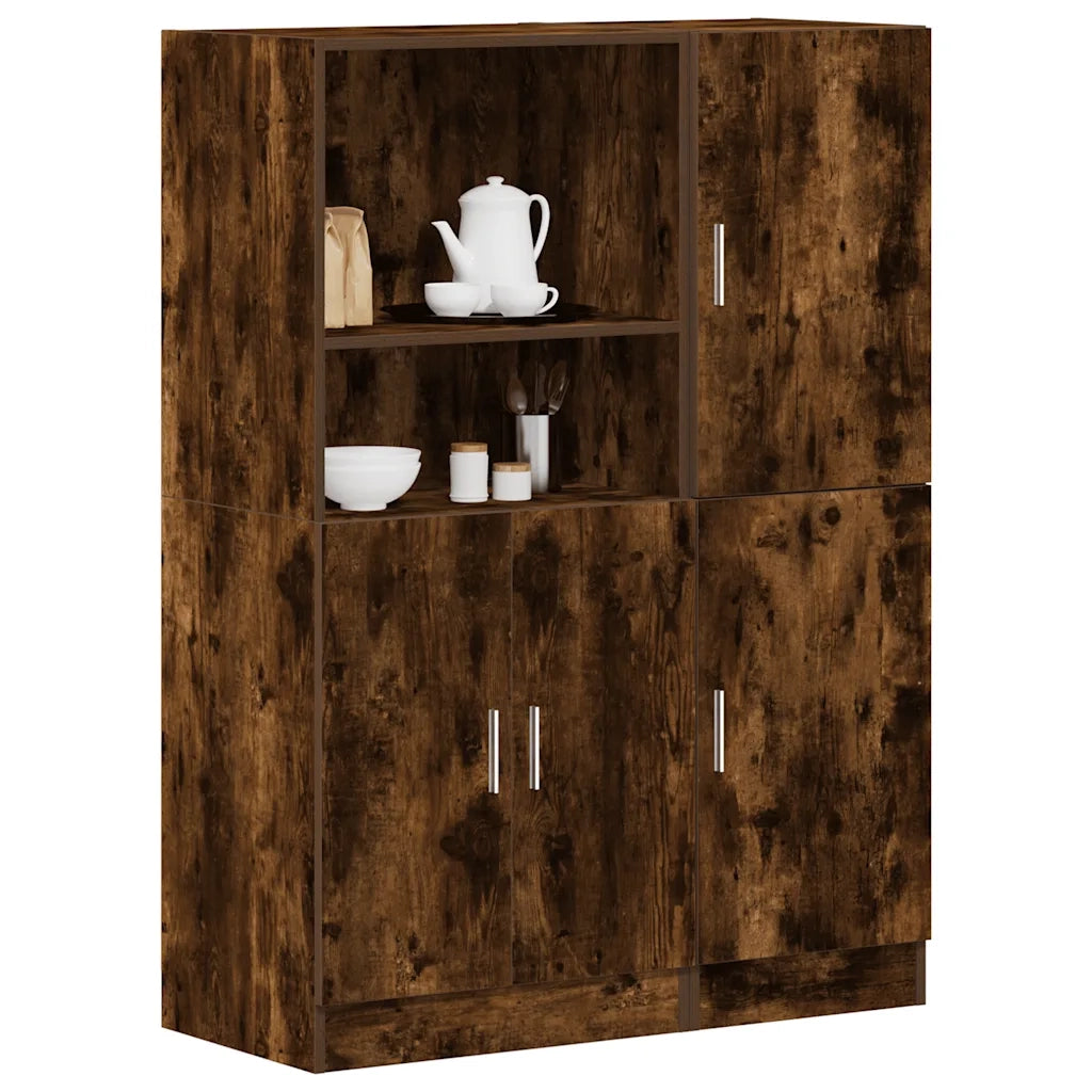 Set di Mobili da Cucina 2 pz Rovere Fumo in Truciolato 3324146