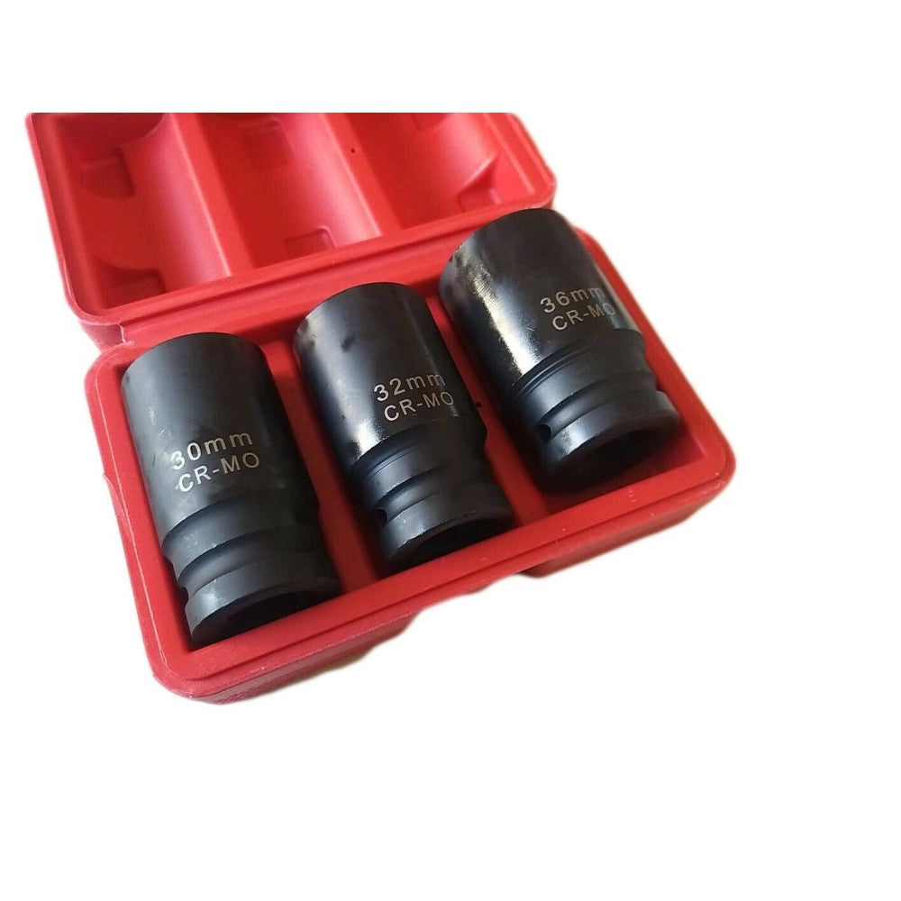 Trade Shop - Bussole Boccole Per Pistola Avvitatore Pneumatico Set 3 Pz 3/4" Da 30 A 36mm -