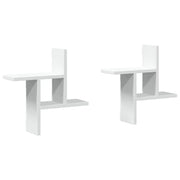 2 pz Mensole a Muro | Scaffale Parete | Ripiano a parete Bianche 38x12x38 cm in Truciolato