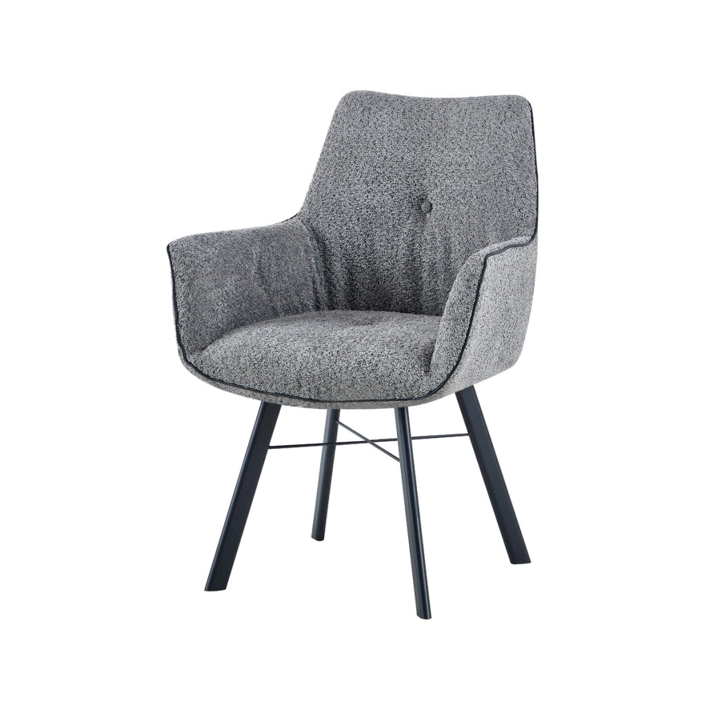 Poltroncina Allie 100 Girevole con Braccioli Grigio