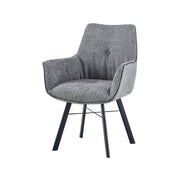Poltroncina Allie 100 Girevole con Braccioli Grigio