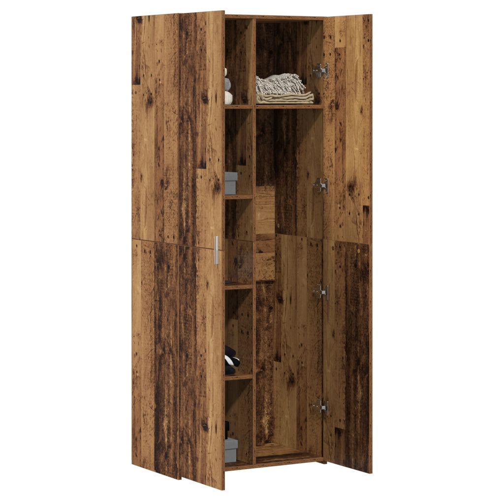 Highboard Legno invecchiato 70x42.5x185 cm Legno ingegnerizzato