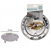 Trade Shop - Sottopentola Per Pentola A Vapore In Acciaio Inox Diametro 19,5cm Rotonda 74114 -