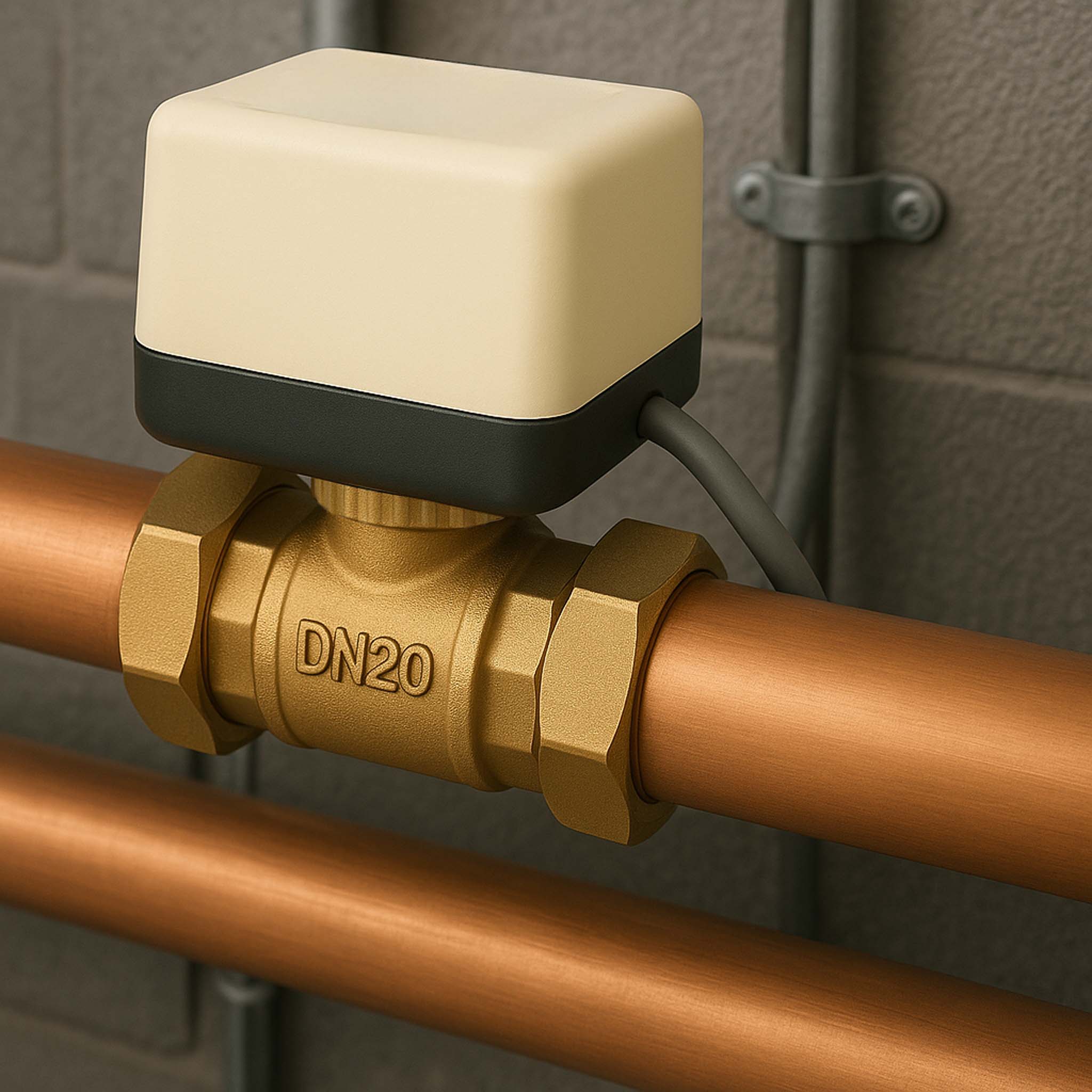 Valvola di zona motorizzata a due vie serie DQ220 220VAC DN20 26.9 mm (3/4")