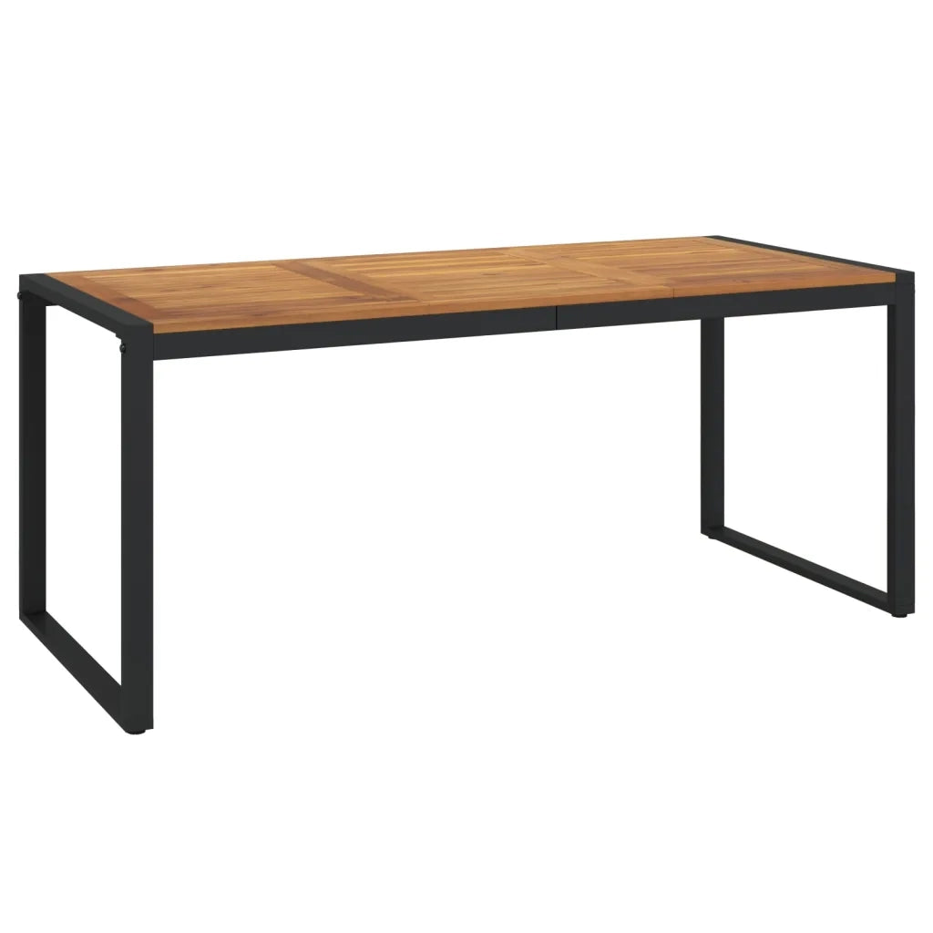 Set Pranzo da Giardino 7 pz Legno Massello di Acacia e Metallo 3155411
