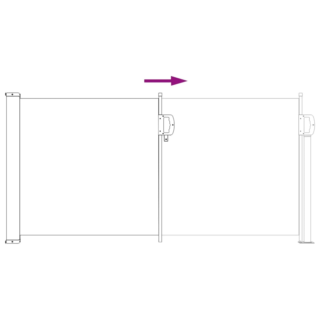Tenda laterale retrattile Grigio 300 x 100 cm Poliestere 42035401