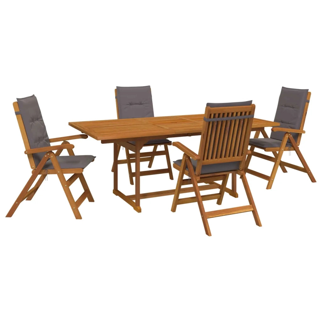 Set da pranzo da giardino 5 pezzi Naturale 3434519