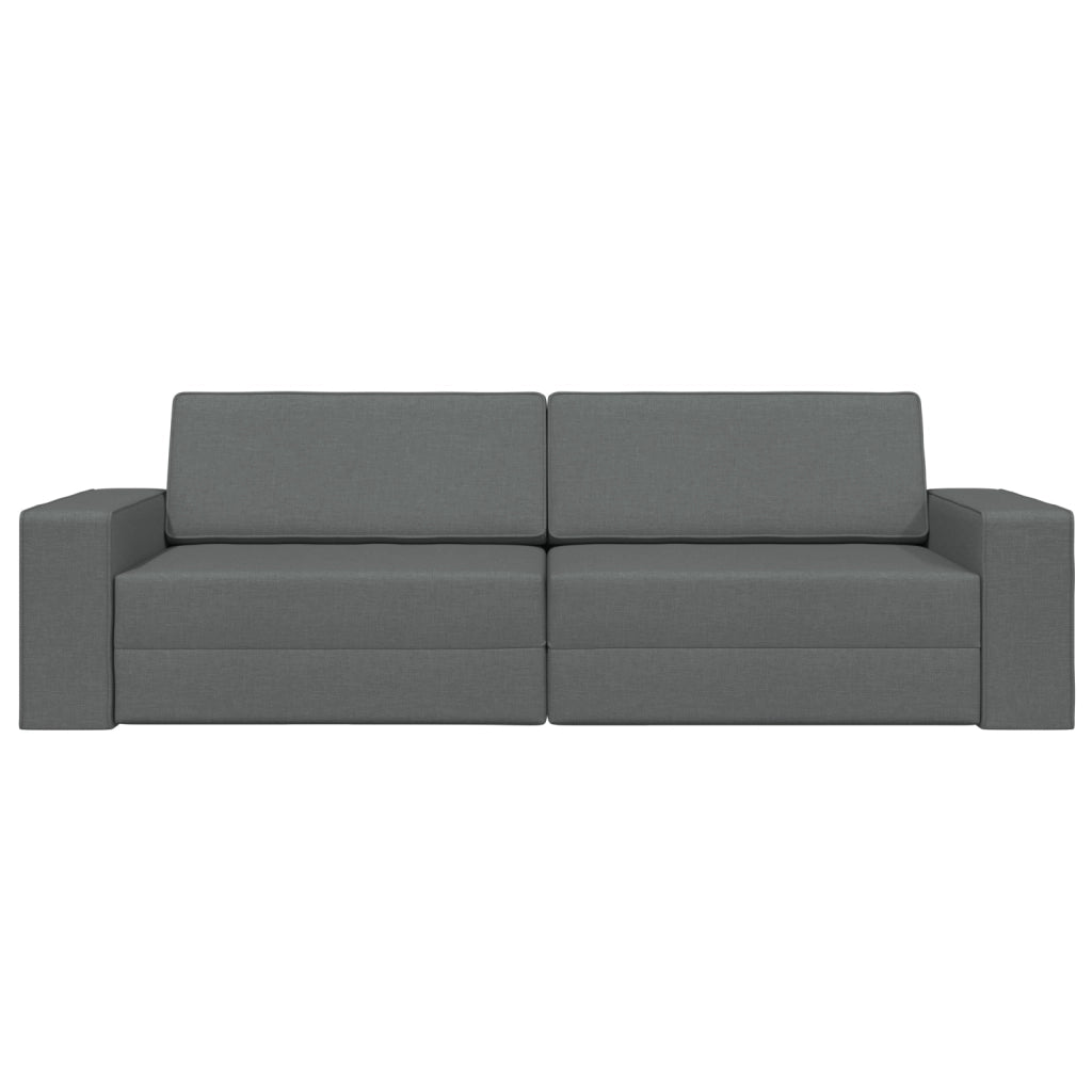 Divano Letto 2-in-1 Grigio Scuro 245x150x60.5 cm Tessuto