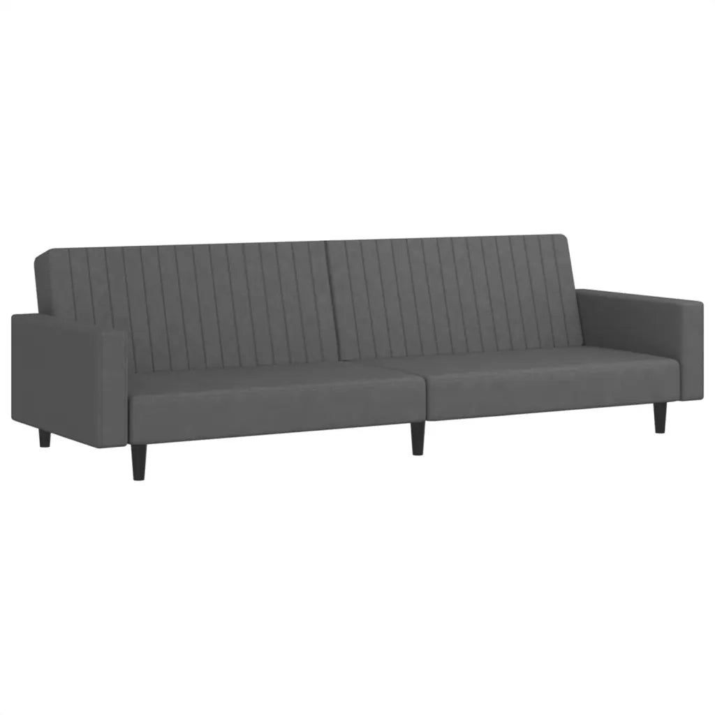 Divano Letto a 2 Posti Grigio Scuro in Vellutocod mxl 88188