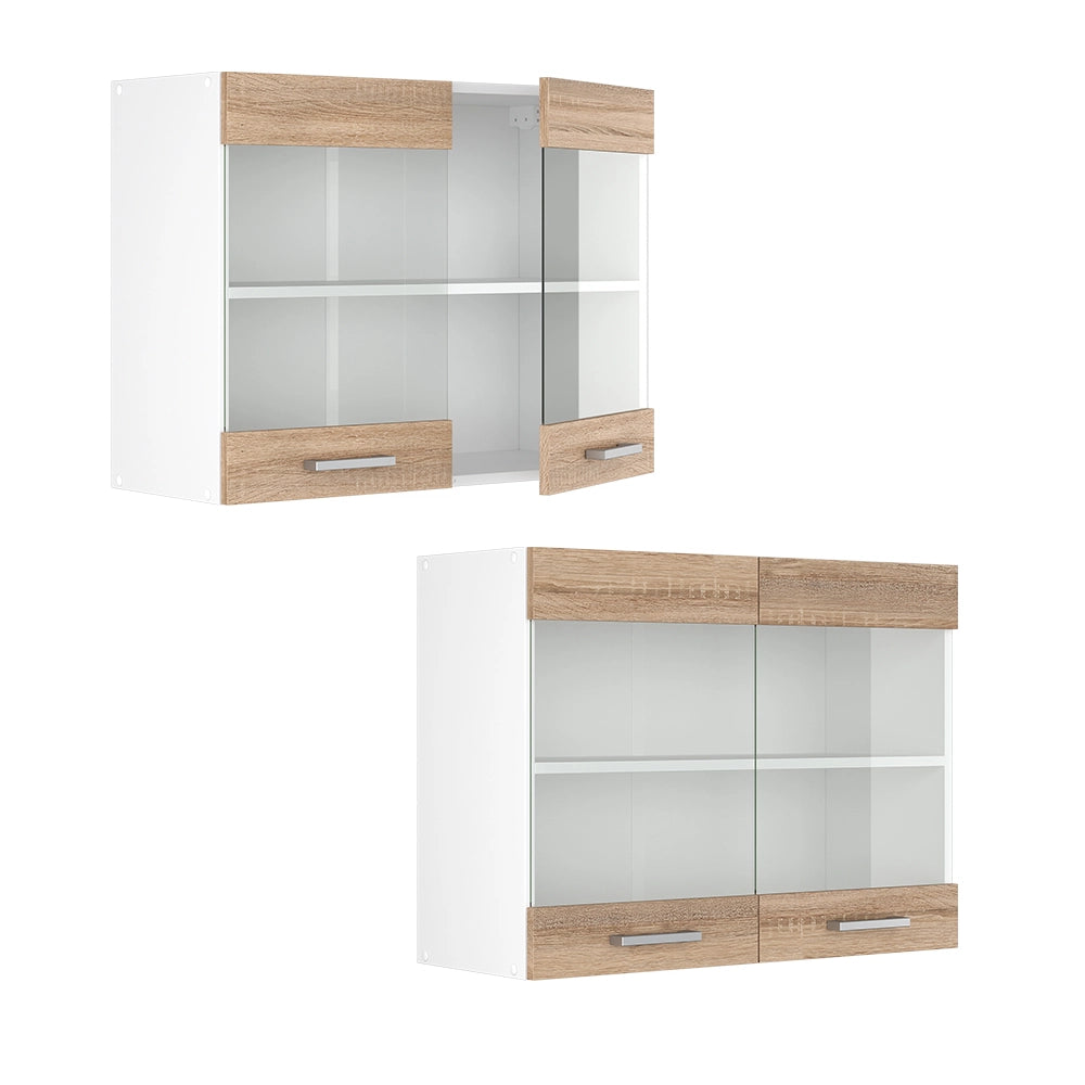 Vicco Pensile universale Sonoma 80 cm con ante in vetro