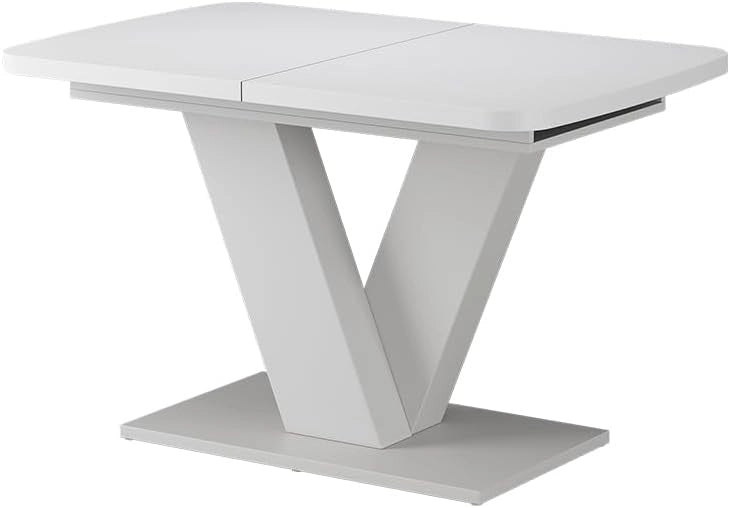 tavolo da pranzo allungabile Fenaro, Bianco, 120 x 80 cm 2 parti, con estrazione sincronizzata per lunghezza variabile del tavolo