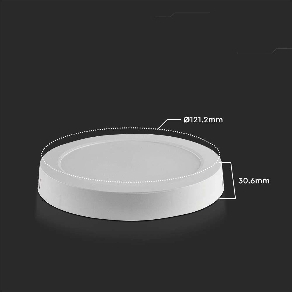 V-TAC plafoniera LED rotonda 6W 660lm 3000K bianca