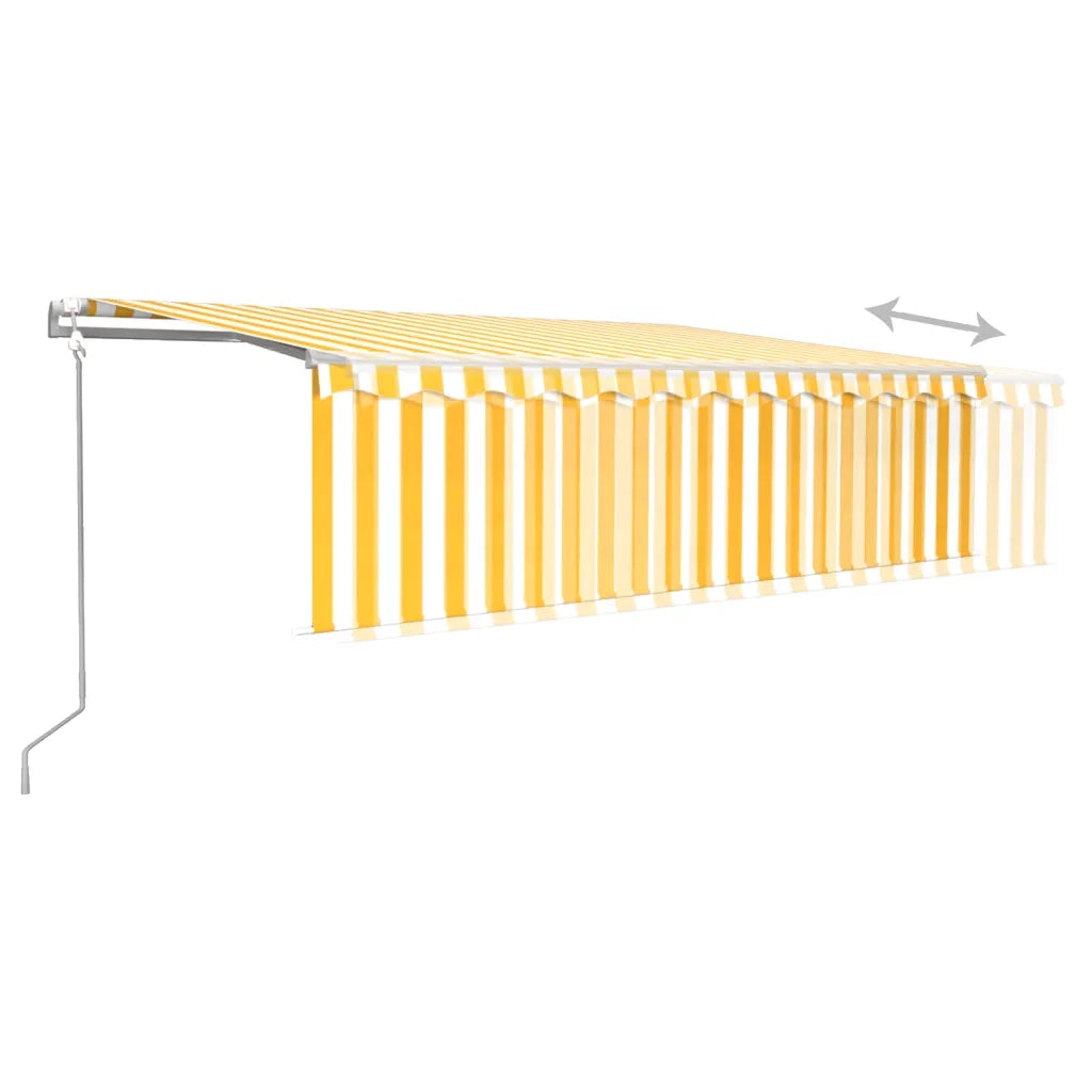Tenda Automatica con Sensore Vento LED 5x3m Gialla/Bianca 3069353