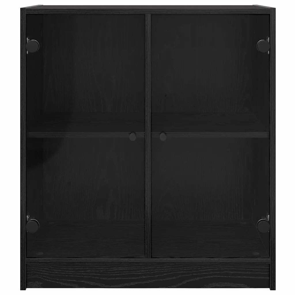 Mobile laterale Rovere Nero 68 x 37 x 75,5 cm Legno multistrato 886248