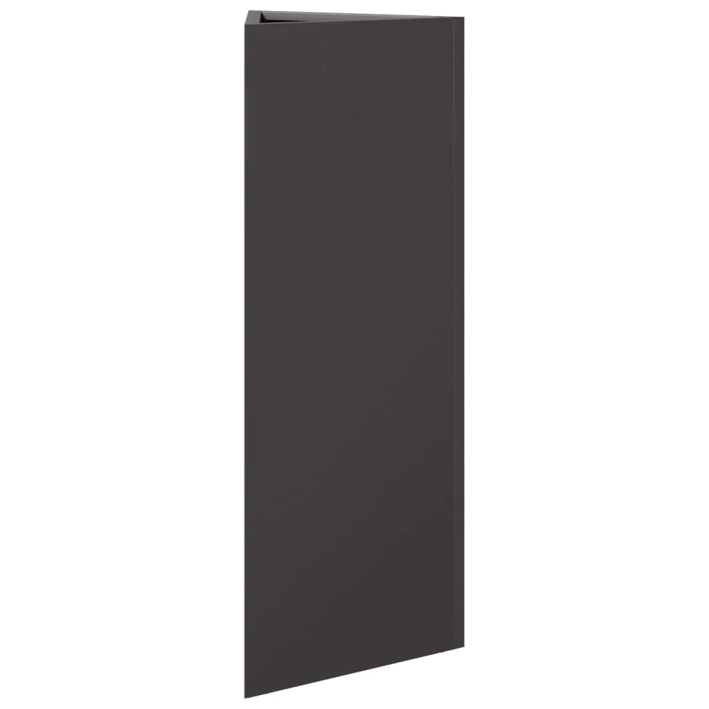 Fioriera rialzata fioriere fioriere giardino terrazze set di 2 triangolari 30 x 26 x 75 cm acciaio nero 02_0039094