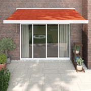 Tenda Retrattile Arancione Marrone 3,5x2,5m Tessuto e Alluminio 3154542