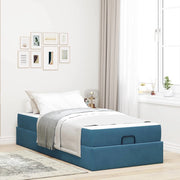 Struttura letto con materasso 2 pcs Blu Velluto 3399538