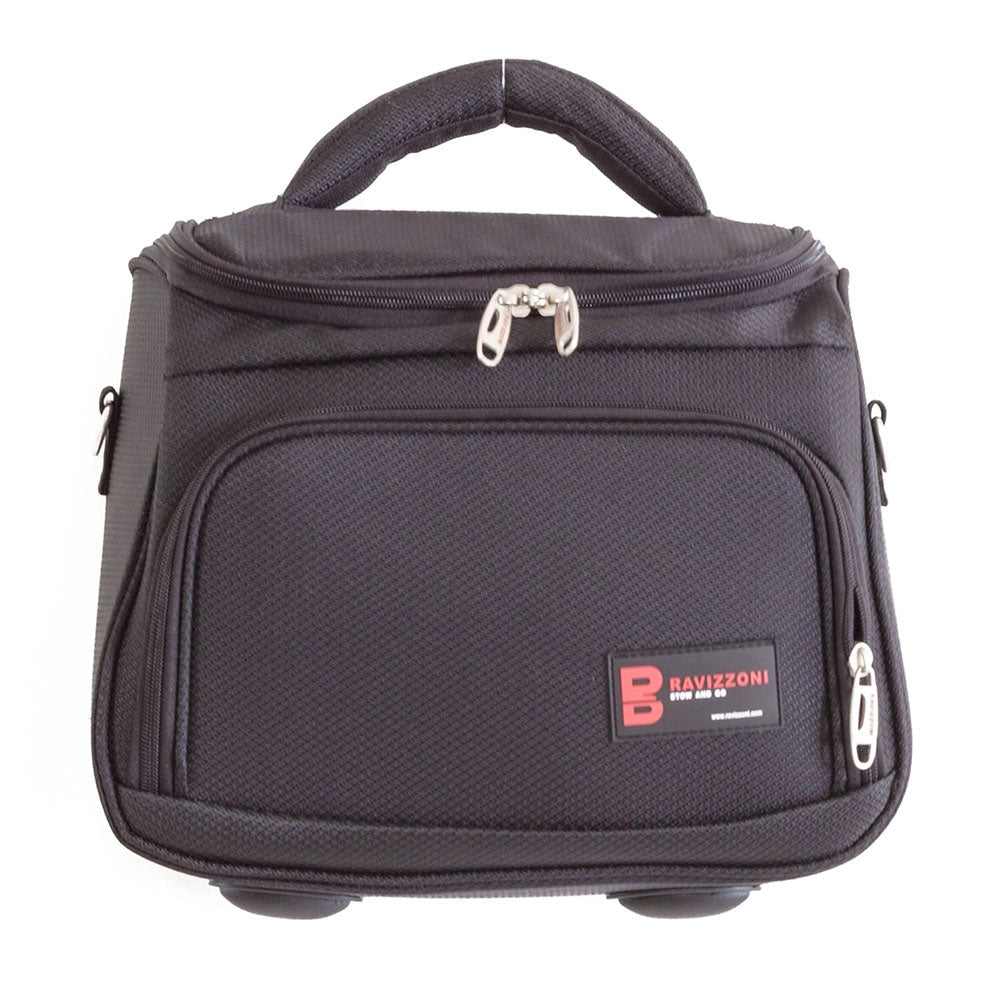 Beauty Borsa in Poliestere con Tracolla e Tasche Ravizzoni EGO Nero