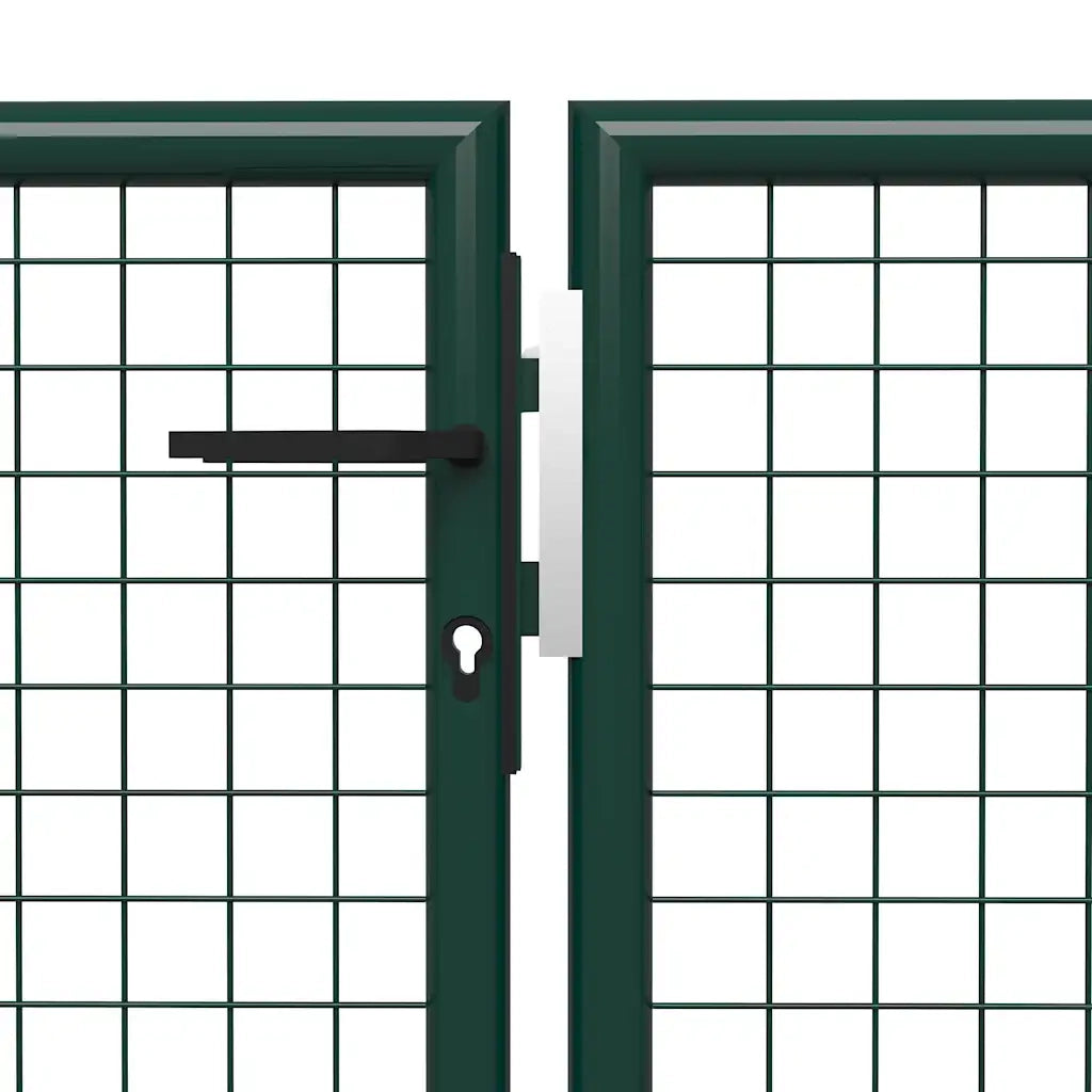 Cancello per Giardino in Acciaio 400x200 cm Verde