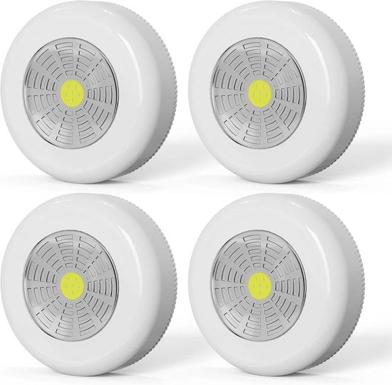 4 Pezzi - Lampada a Spinta - Lampade Toccavero Senza Fili Applicabili per Illuminazione di Sotto Cassetta per Armadi - Cucina - Interno e Altro