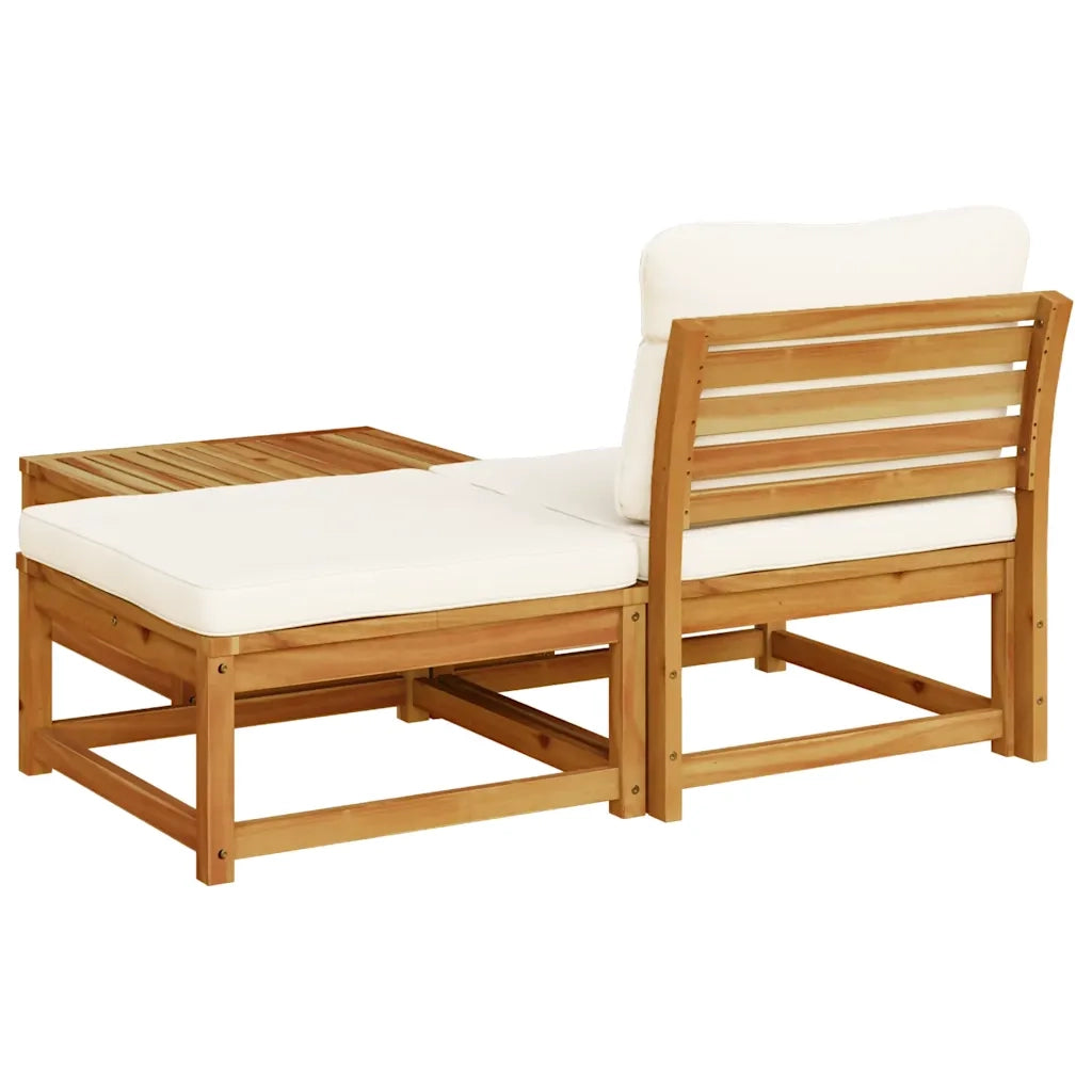 Salotto da Giardino-Set Mobili da Giardino 3pz con Cuscini Legno Massello di Acacia 340597