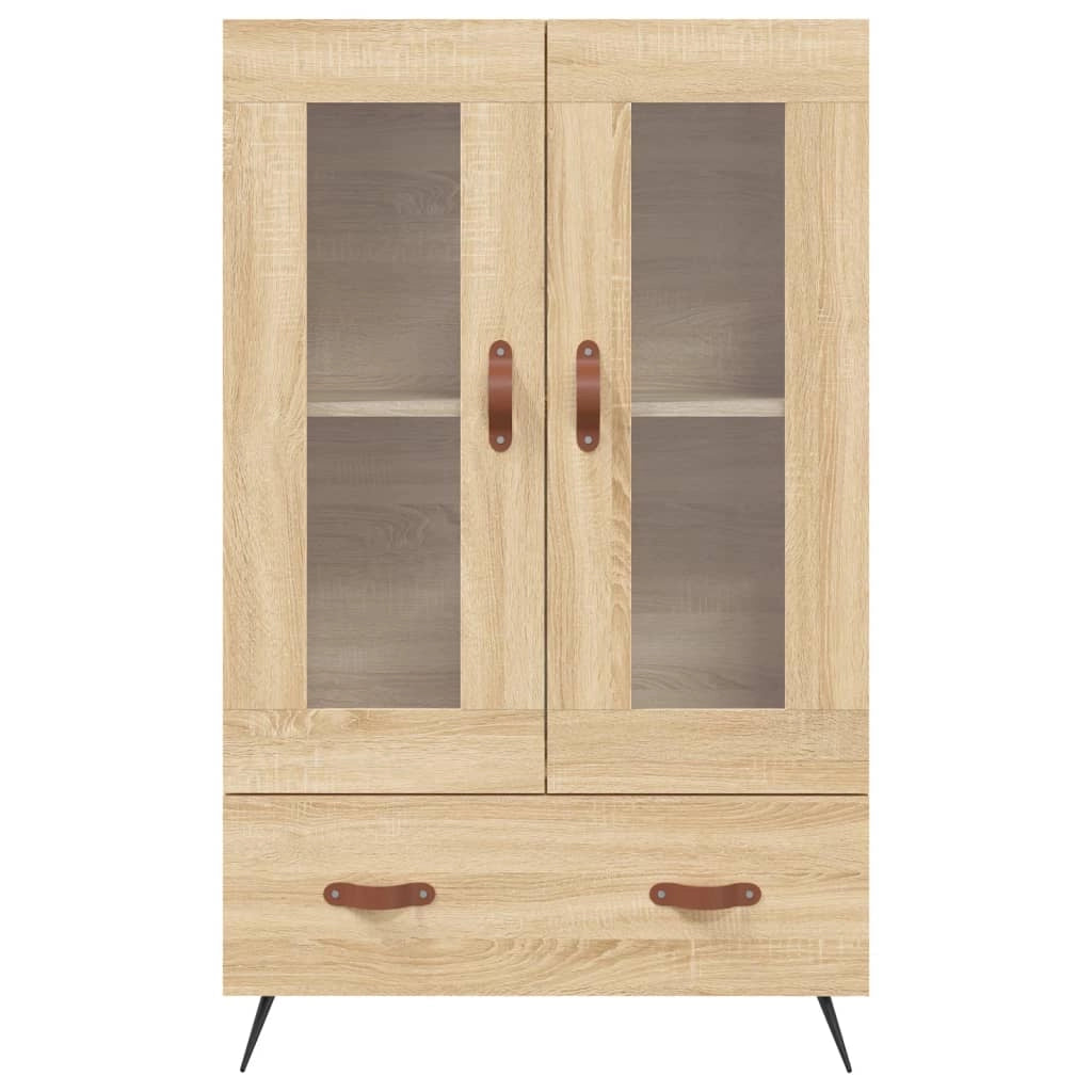Buffet credenza cassettiera armadio mobile contenitore organizer cucina soggiorno salotto rovere Sonoma alto 69,5 x 31 x 115 cm legno ingegnerizzato marrone 02_0034088
