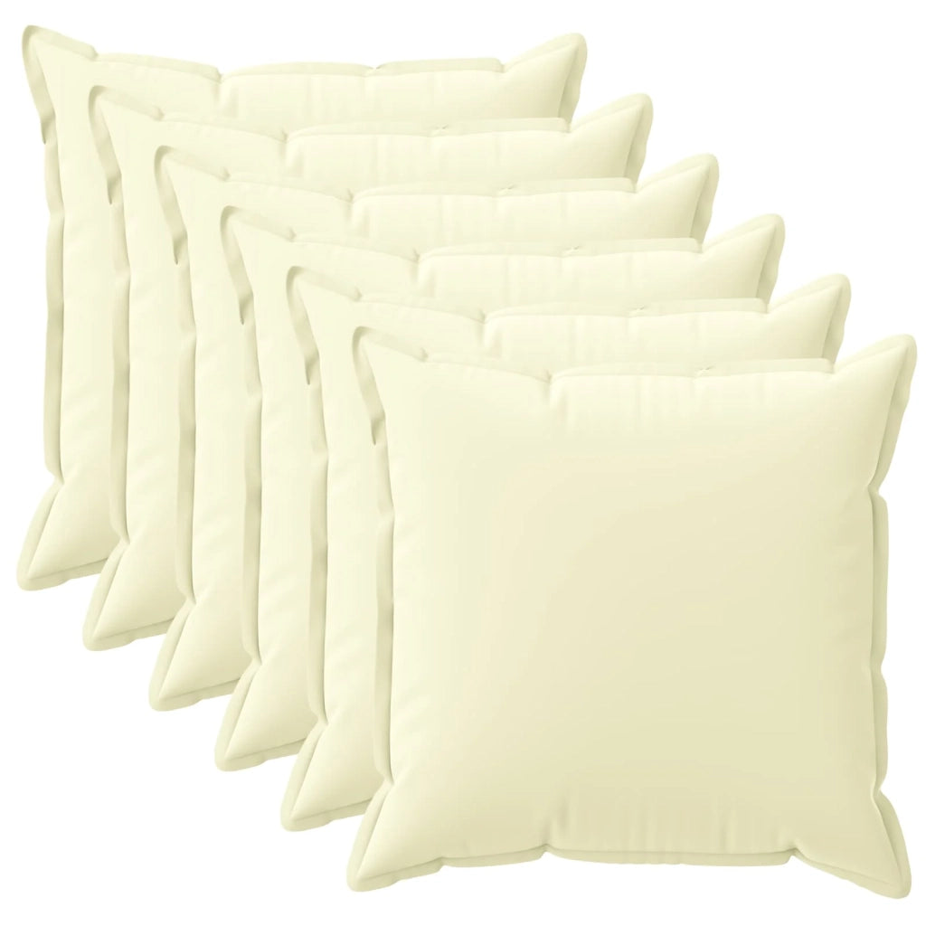 Federa 6 pcs HOUTEN Crema 40 x 40 cm Poliestere 916910
