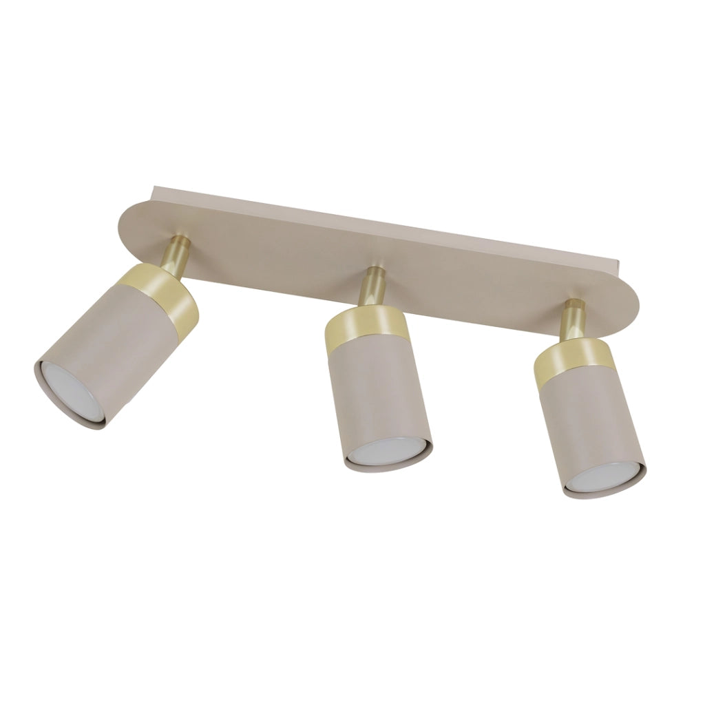 Plafoniera barra moderna cashmere oro 3xGU10 Milagro