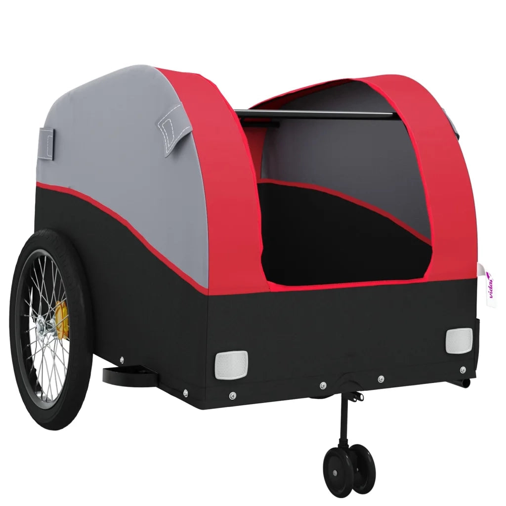 Rimorchio da Bici Nero e Rosso 45 kg in Ferro CFW7413126