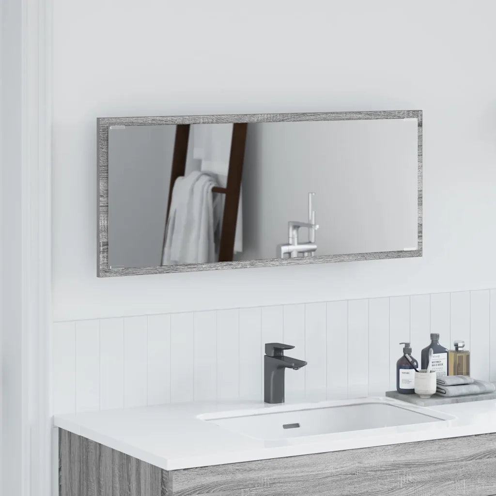 Specchio Grigio Sonoma 90 x 8,5 x 37 cm Legno multistrato 822818