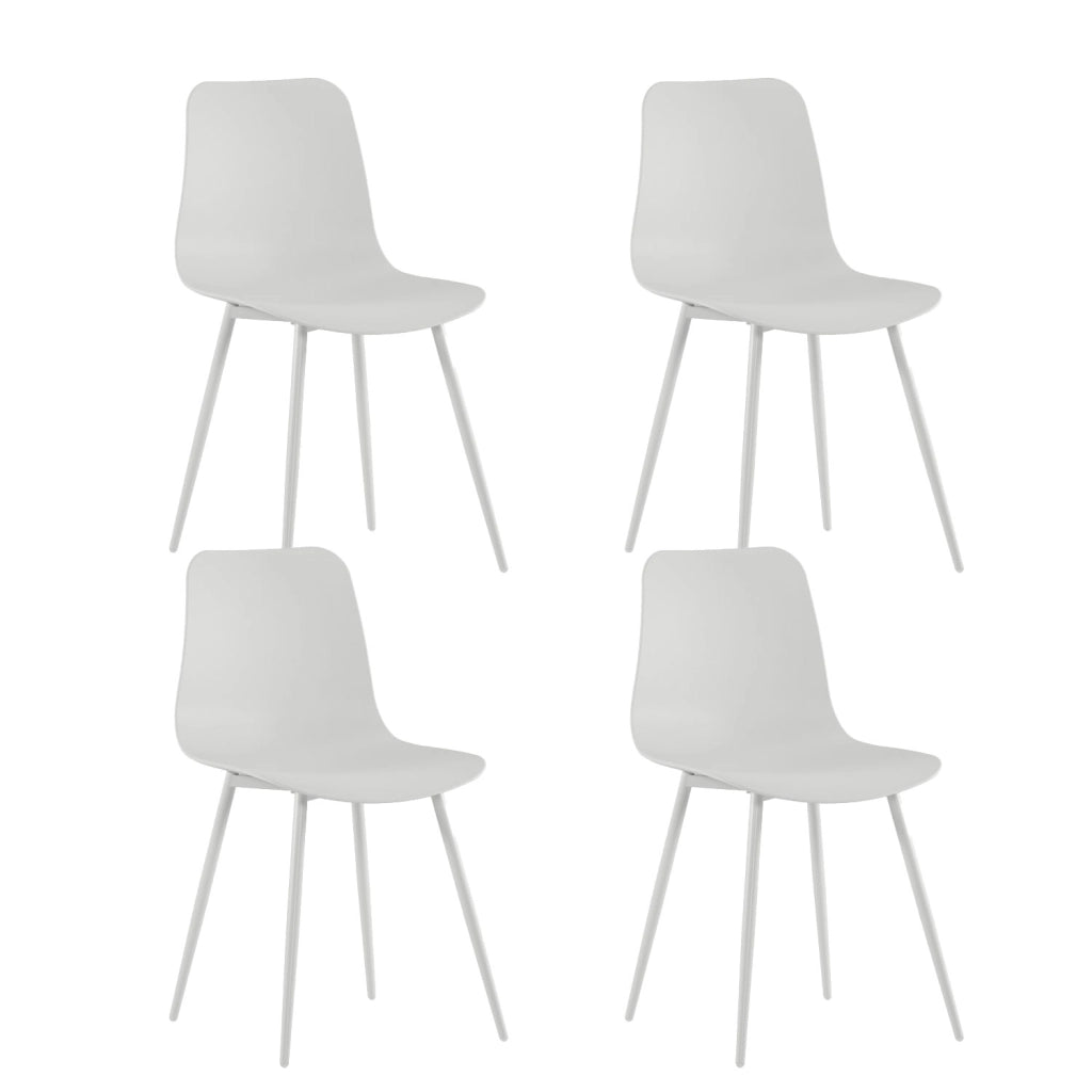 Set 4 Sedie Cover 50x58x85 cm in Polipropilene Bianco