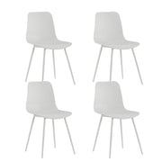Set 4 Sedie Cover 50x58x85 cm in Polipropilene Bianco