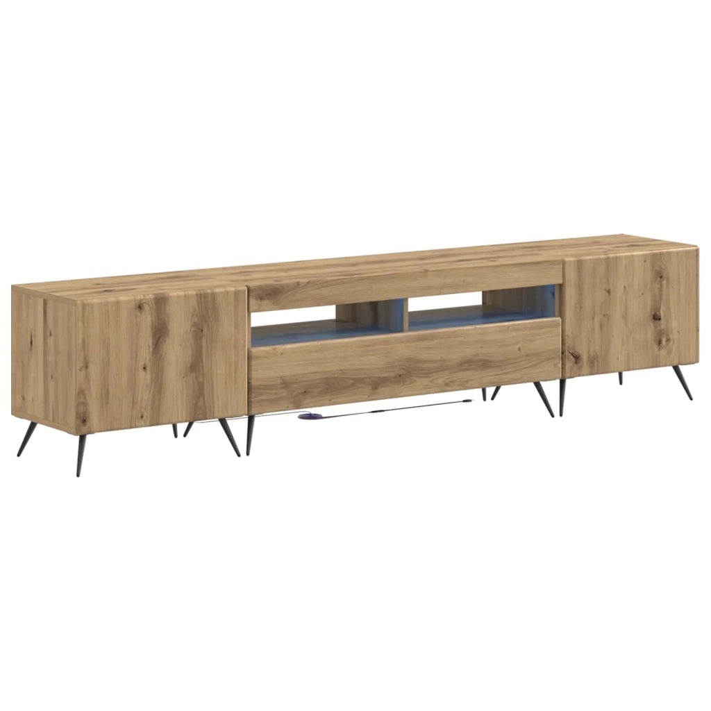Mobile TV LED a 5 pezzi Rovere Artigianale Legno ingegnerizzato 3416932