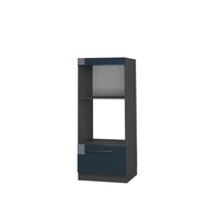 Vicco Set mobili bagno Blu scuro lucido 60 cm aperto