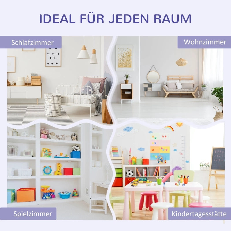Libreria per bambini con sgabello, panca per bambini con 6 scomparti, cassapanca con 3 cuscini, contenitore per giocattoli, et¨¤ 3+, grigio, 103 x 30