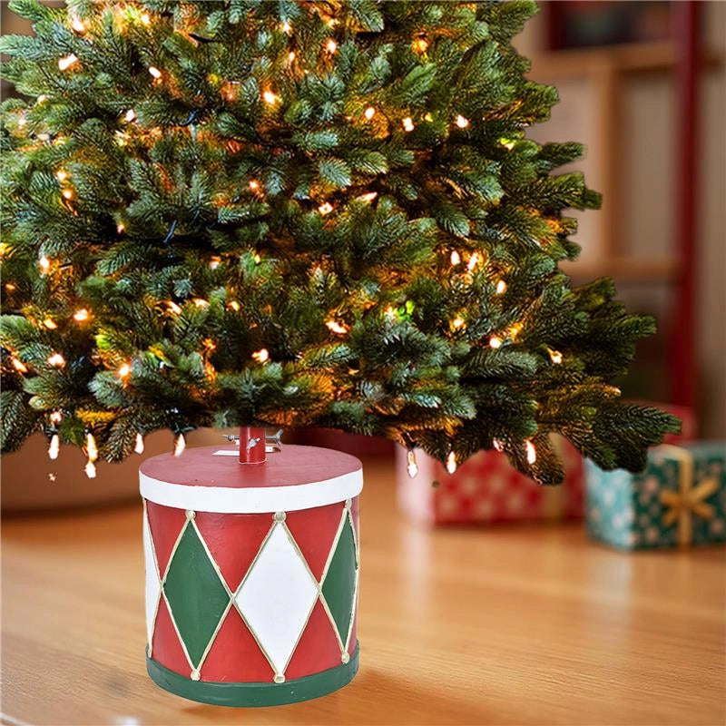 MAURY'S BASE SUPPORTO ALBERO DI NATALE A TAMBURO CON ROMBI COLORATI DIMENSIONI Ø32X31 H CM