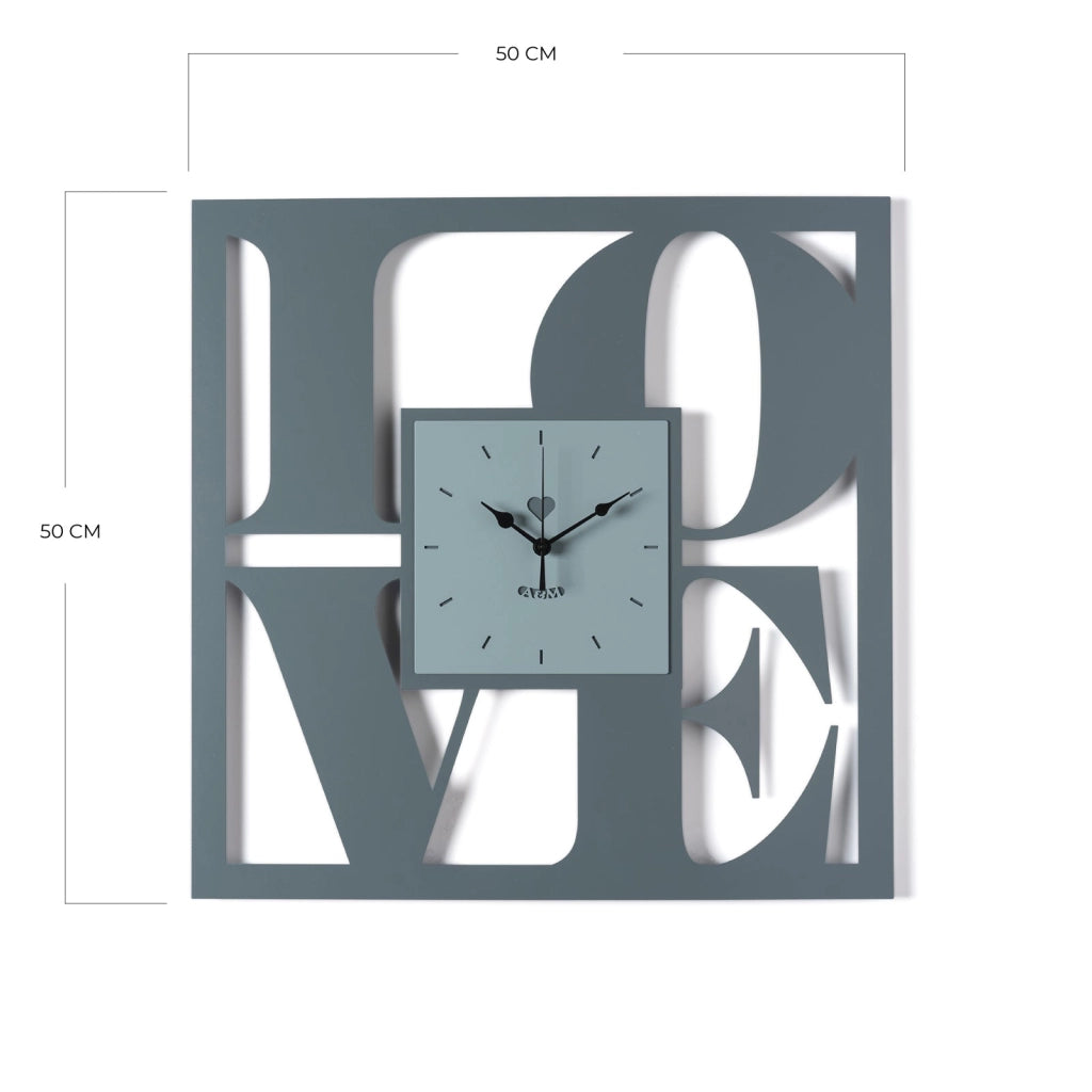 Orologio da parete di design Love Nero,avorio