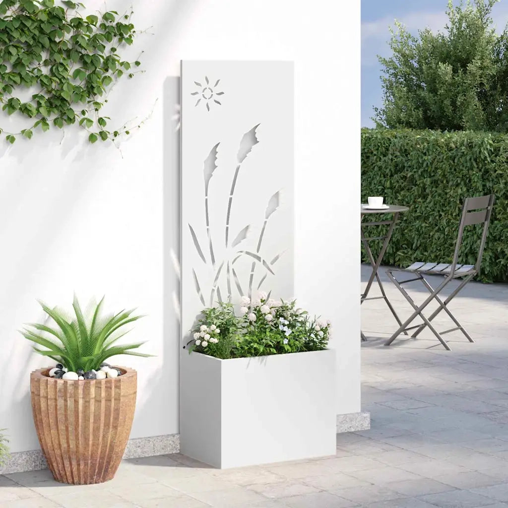 Schermo per privacy in giardino Traforo Bianco 50 x 150 cm CFW9187156