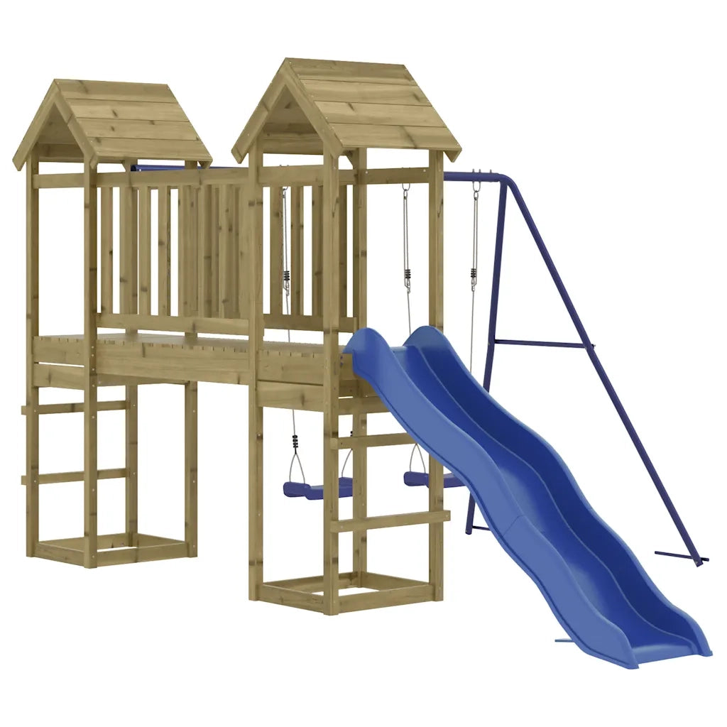 Set da Gioco da Esterno in Legno di Pino Impregnato
